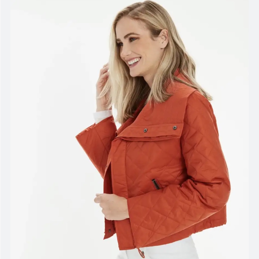 Anatomie Iggy Diamond Quilt Puffer Short Jacket Tango Size Large